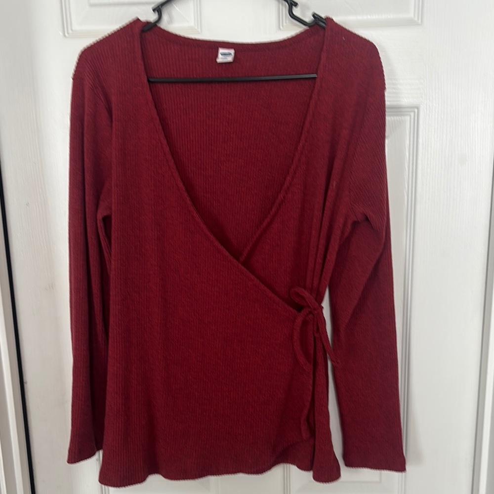 Old Navy Ribbed Wrap Sweater